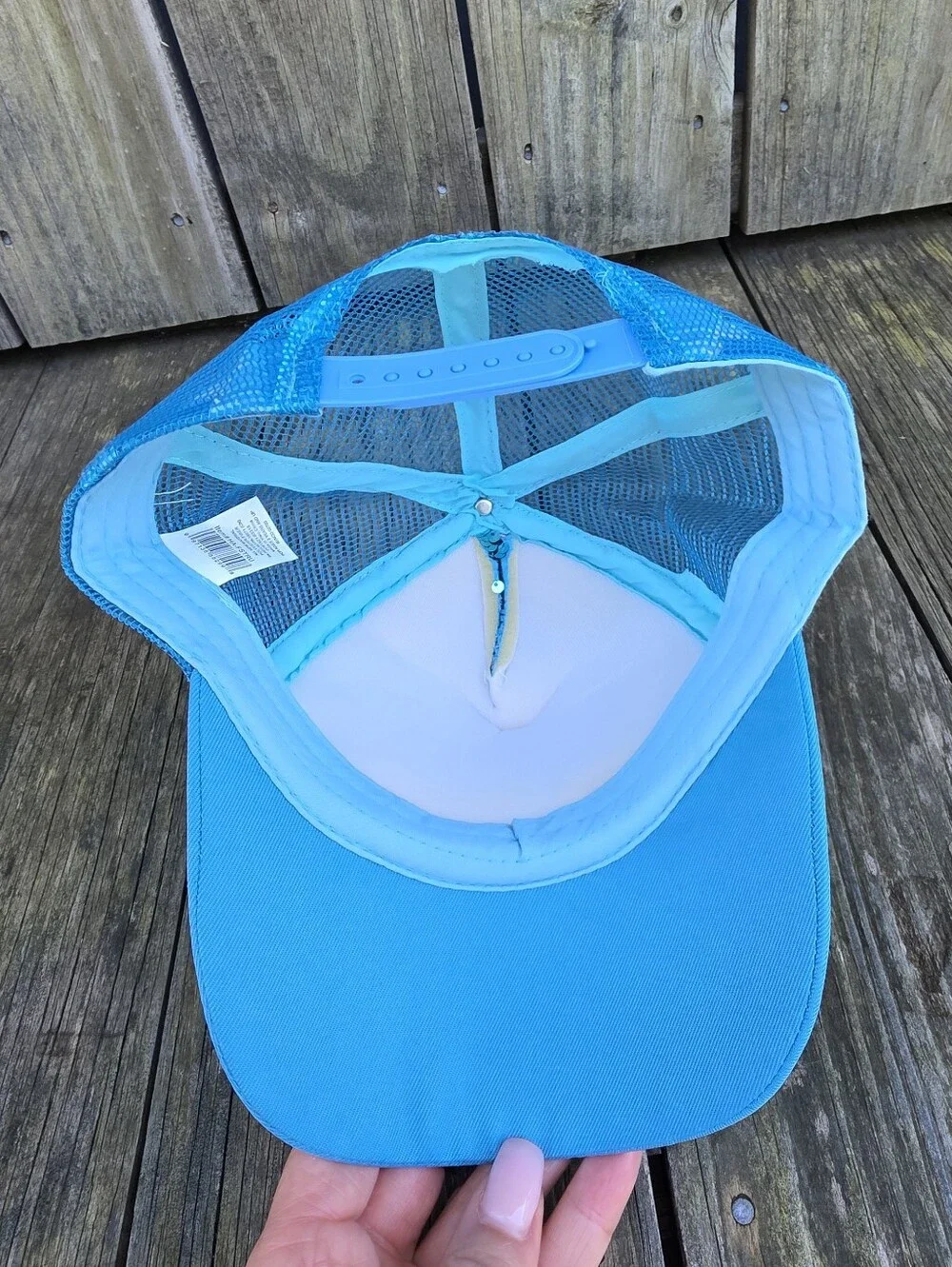 Blue Sequin Baseball Cap - Snap Adjustable Back Kids Size